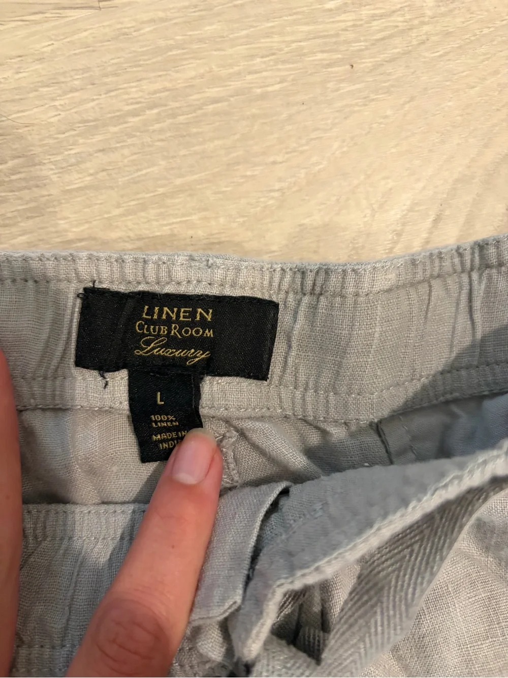 Club Room Light Gray Drawstring Casual Chinos